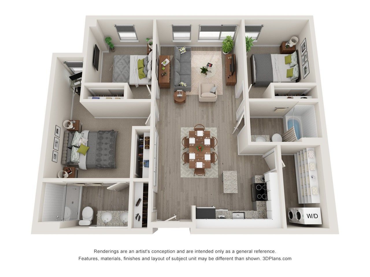 Three Bedroom Waitlist floor plan